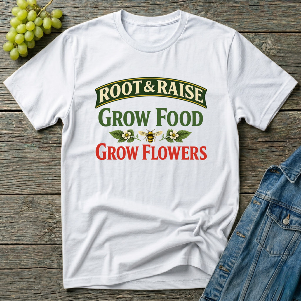 Grow Food Grow Flowers Gardening T-Shirt