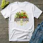 Root and Raise Logo Grow Harvest Repeat T-Shirt